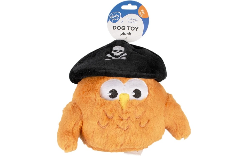 duvoplus Peluche hibou pirate Orange