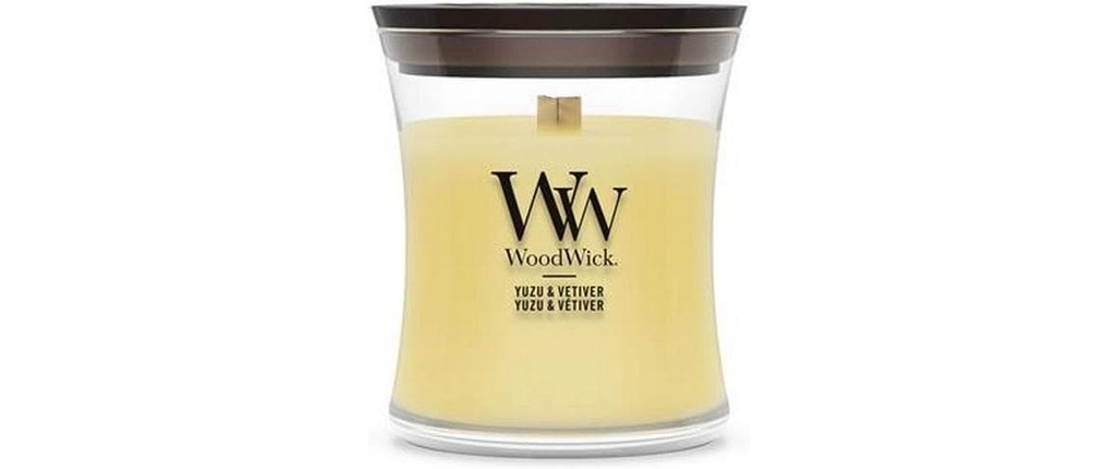 Woodwick Bougie parfumée Yuzu & Vetiver Mini Jar
