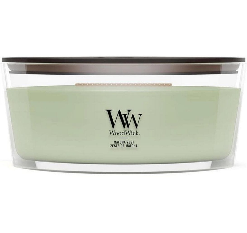 Woodwick Bougie parfumée Matcha Zest Ellipse