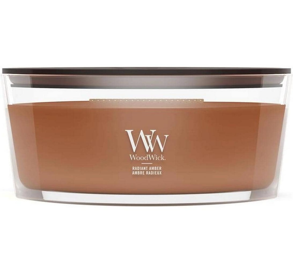 Woodwick Bougie parfumée Radiant Amber Ellipse