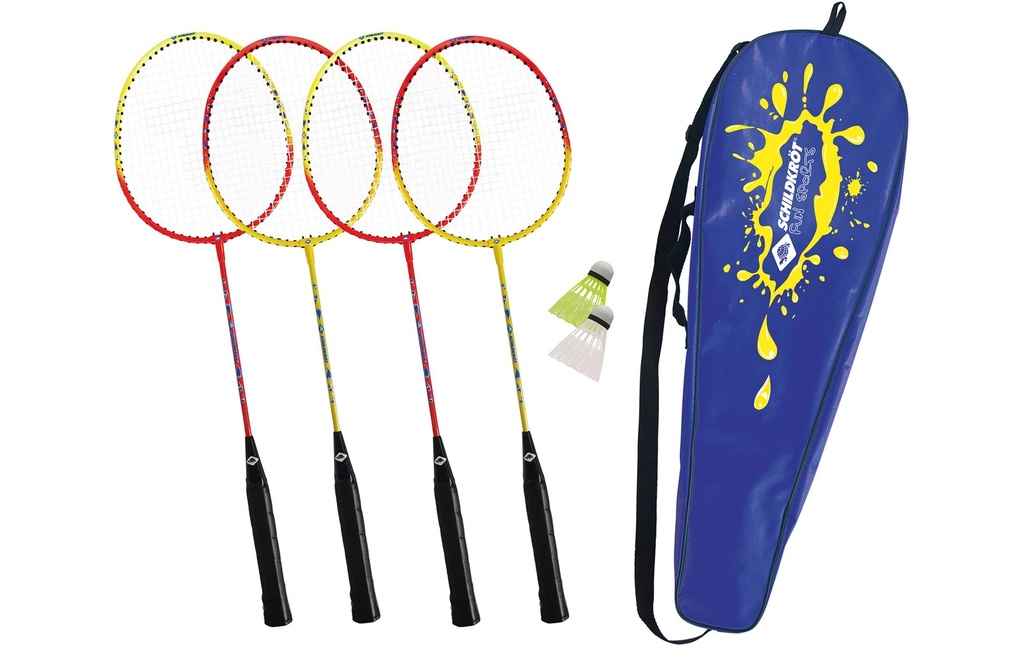 Schildkröt Funsports Schildkröt Jeu de badminton 4 joueurs 4 raquettes, 2 volants,