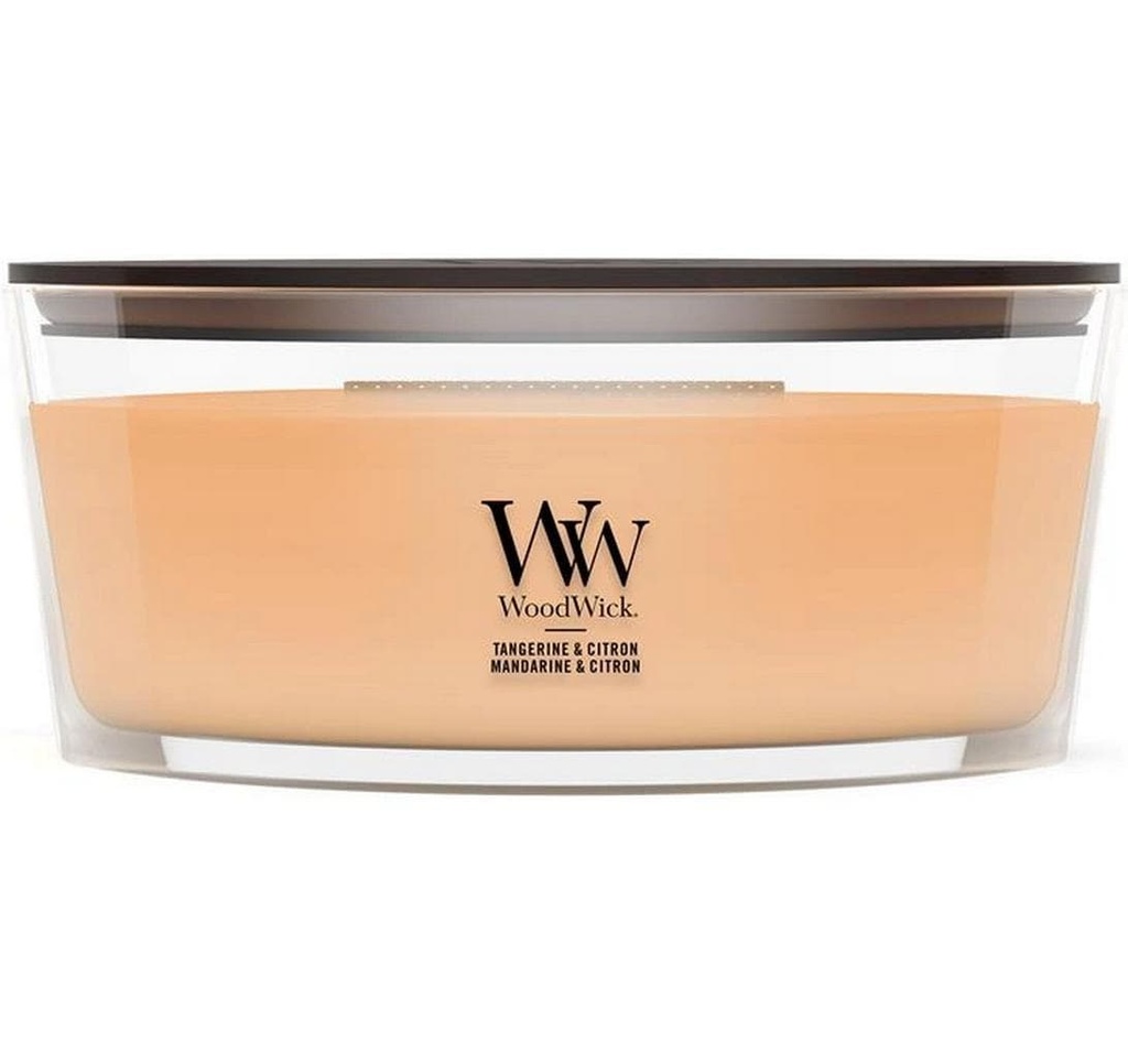 Woodwick Bougie parfumée Tangerine & Citron Ellipse