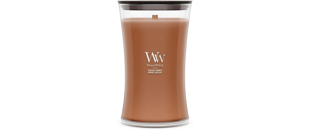 Woodwick Bougie parfumée Radiant Amber Large Jar