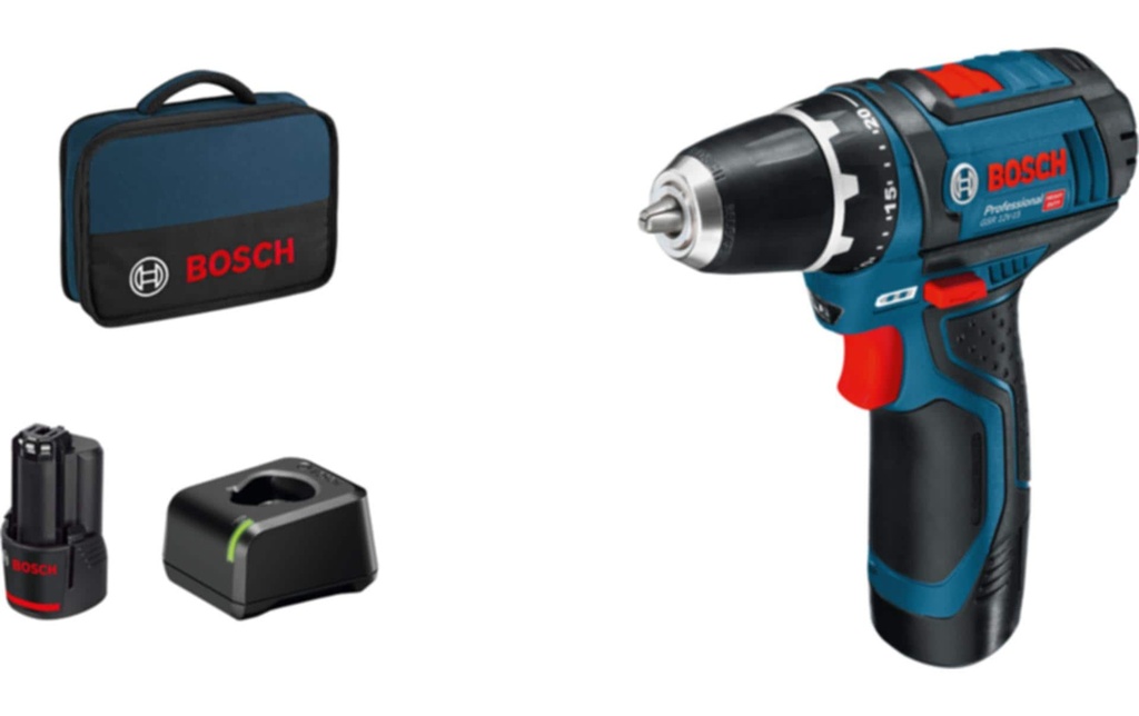 Bosch Professional Perceuse-visseuse sans fil PRO GSR 12V-15 Set dans le sac de transport