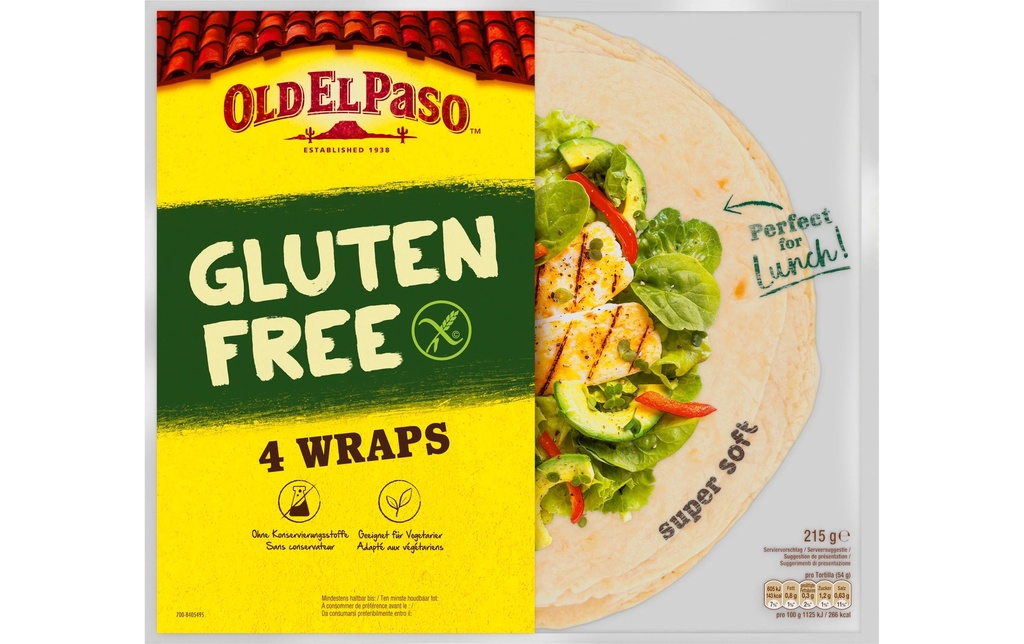 Old El Paso Tortillas XL sans gluten 215 g