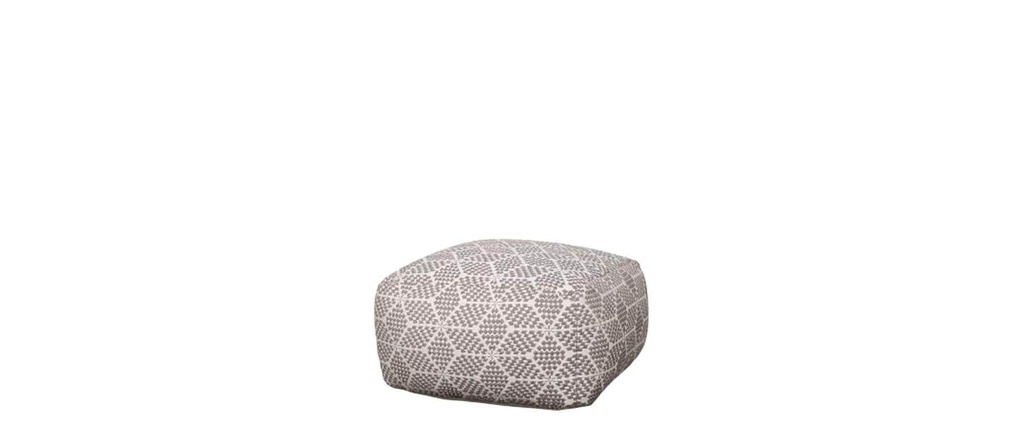 Chic Antique Pouf à motifs 50 cm, Mocca/Crème