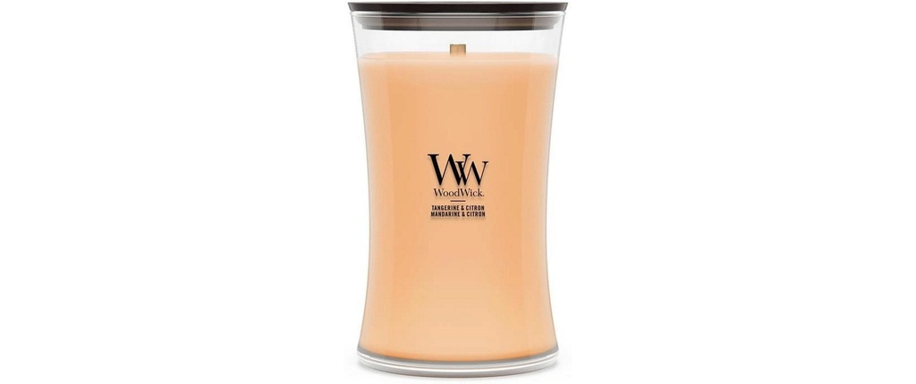 Woodwick Bougie parfumée Tangerine & Citron Large Jar
