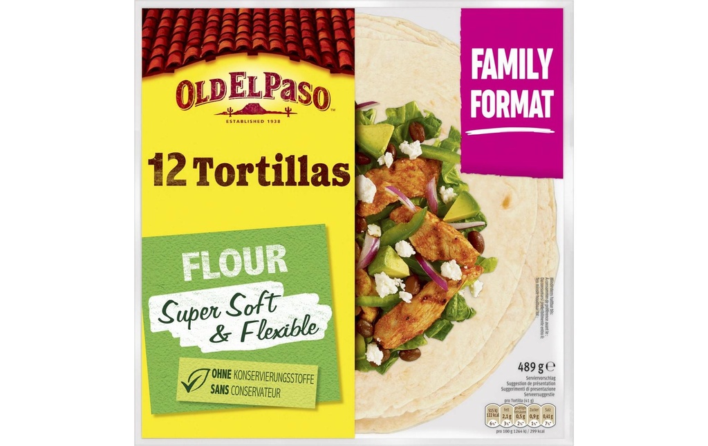 Old El Paso Pack familial de tortillas 489 g