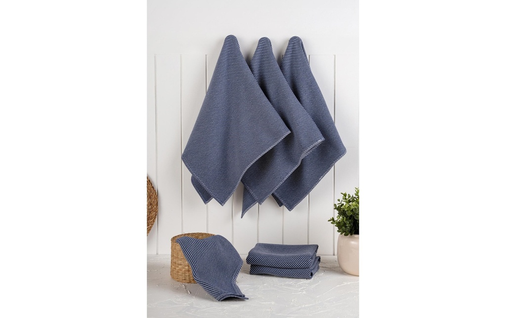Hermia Ensemble de torchons pour la vaisselle Eloise set de 6 Dark Blue