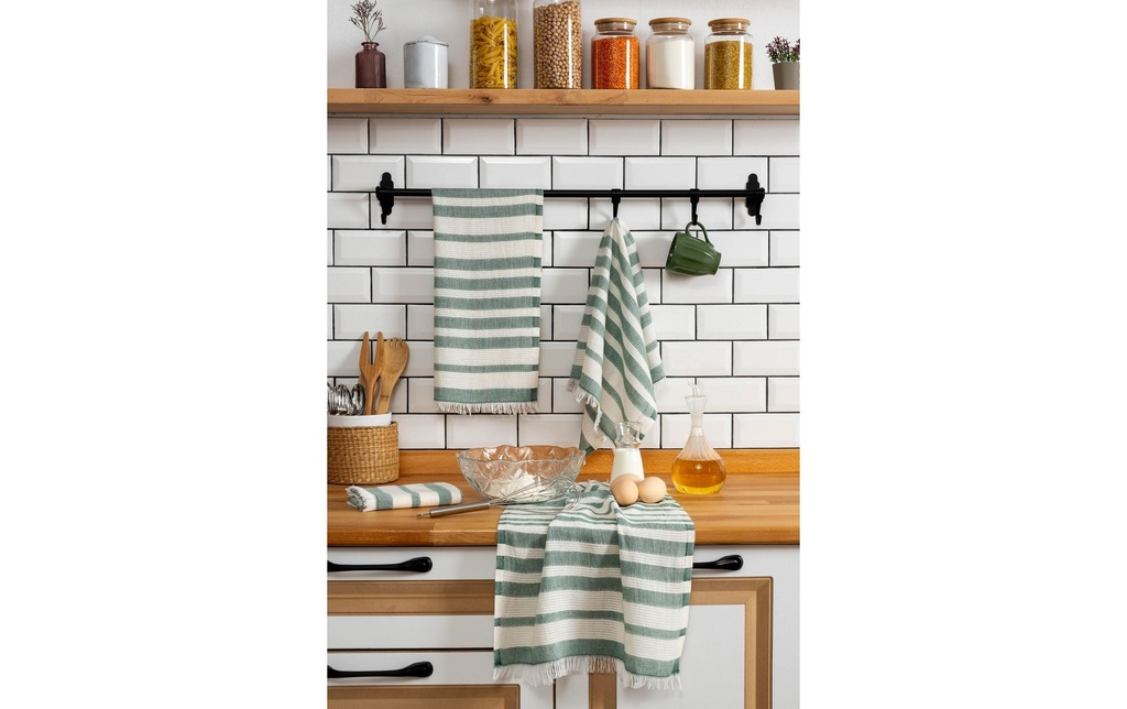 Hermia Ensemble de torchons pour la vaisselle Bella 4 pièces Vert