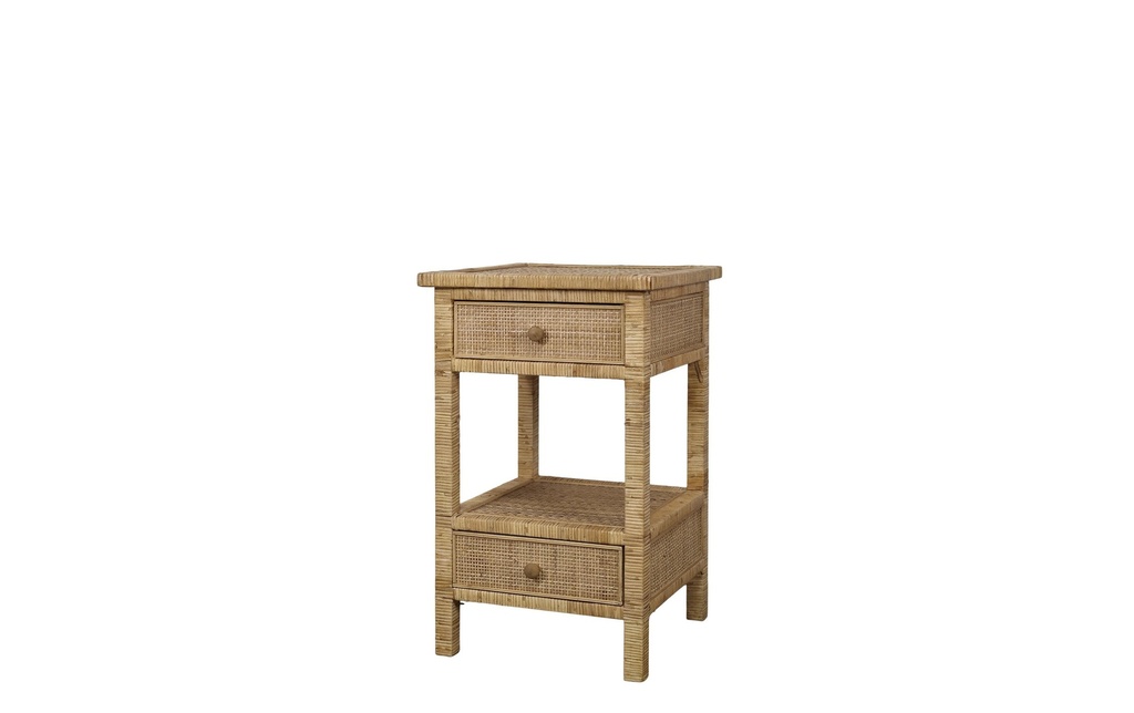 Chic Antique Table de nuit tressé 40 x 66 cm, Brun