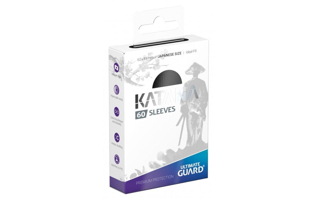 Ultimate Guard Étui à cartes Katana Sleeves Taille japonaise Noir 60