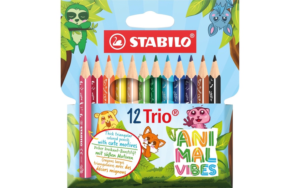 [202205125] STABILO Trio Animal Vibes étui 12pcs (12 pces)