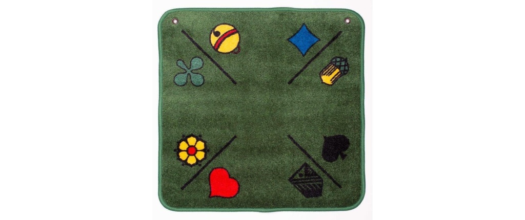 AGM Tapis de jass vert Oui/Pi, 60 x 60 cm