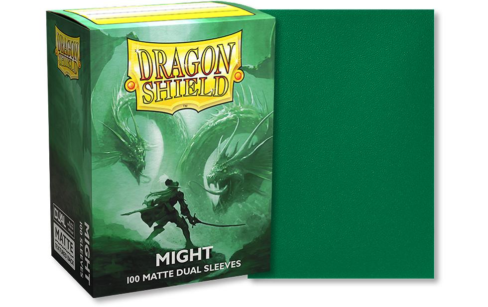 Dragon Shield Étui à cartes Dual Matte: Might Taille standard Vert 100
