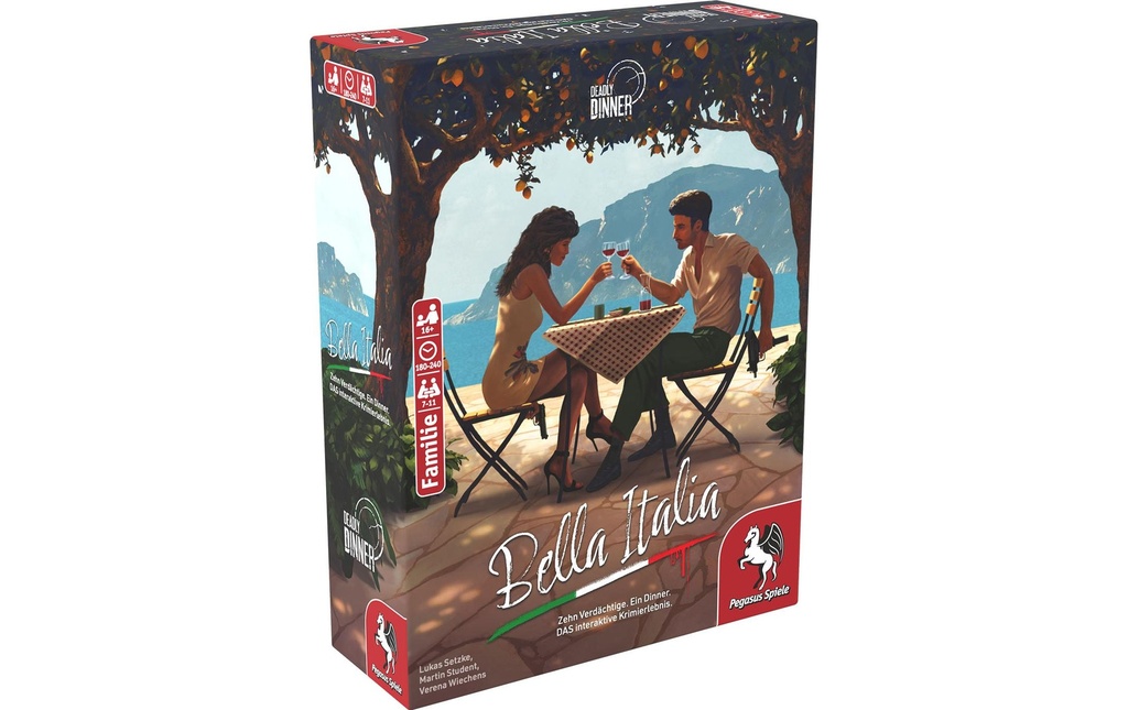 Pegasus Spiele Jeux pour la famille Deadly Dinner – Bella Italia -DE-