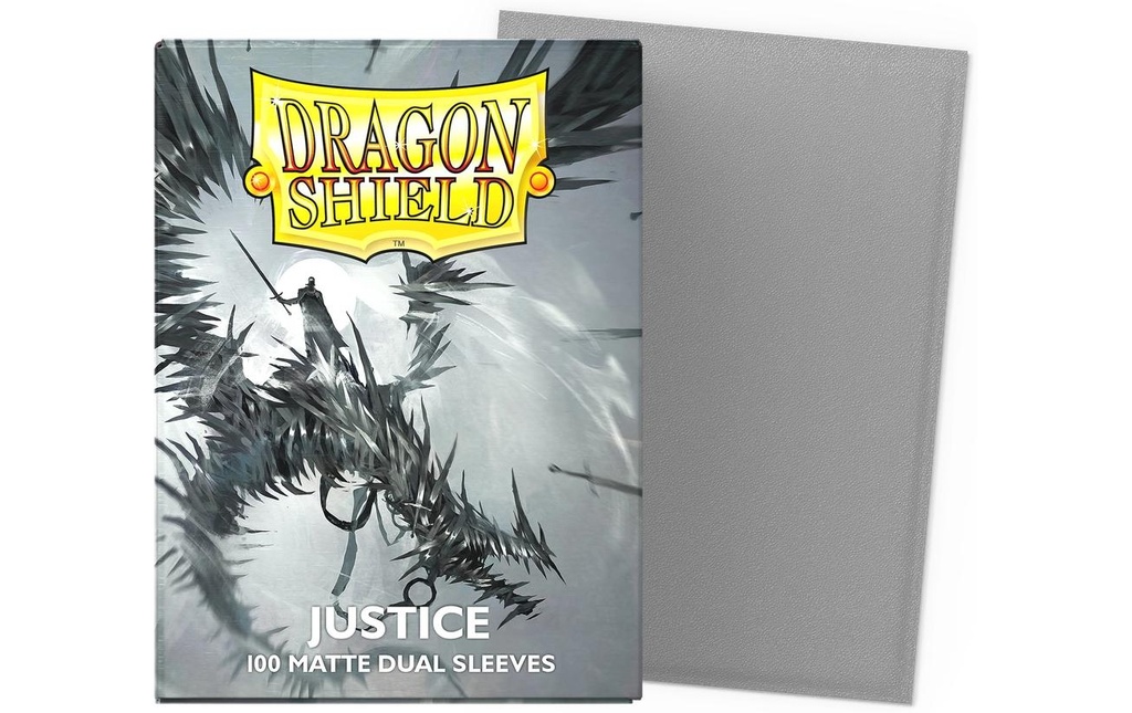 Dragon Shield Étui à cartes Dual Matte: Justice Taille standard Gris clair 100