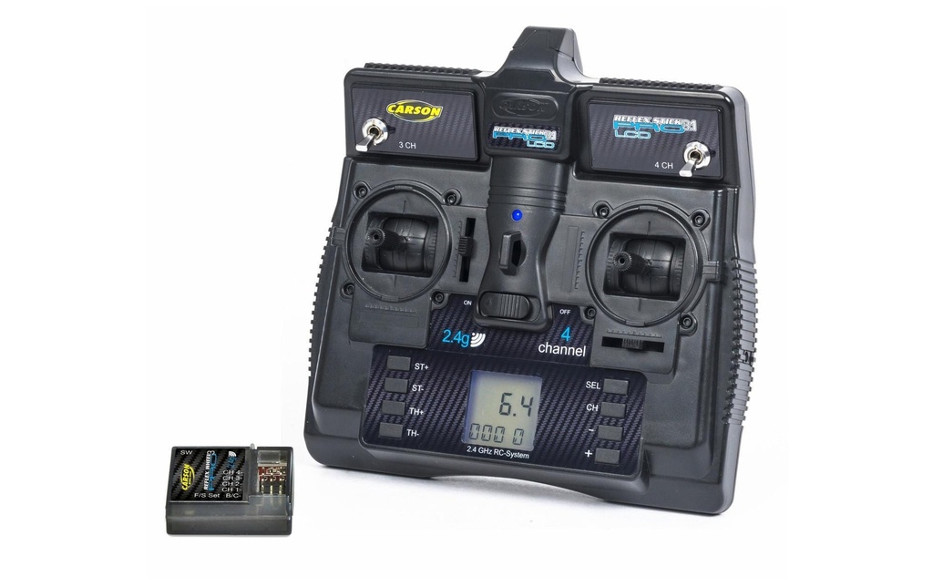 Carson Télécommande Reflex Stick Pro 3.1 LCD 4 canaux avec récepteur