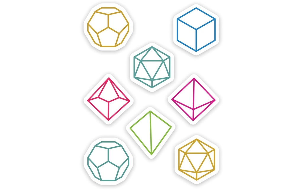 Glass Staff Minimal DnD Sticker Multicolore/blanc