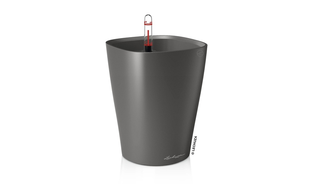 Lechuza Pot à herbes aromatiques Deltini Premium Anthracite métallisé