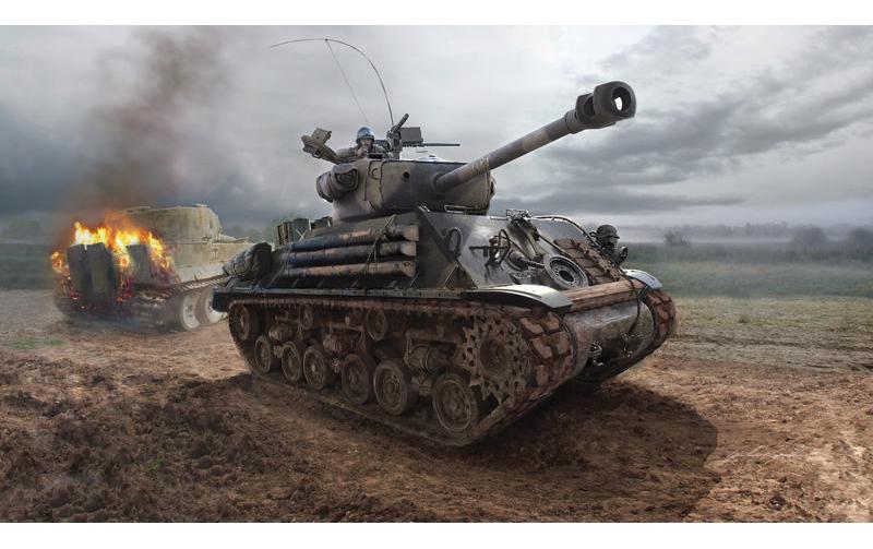 Italeri Kits de montage M4A3E8 Sherman 1:35