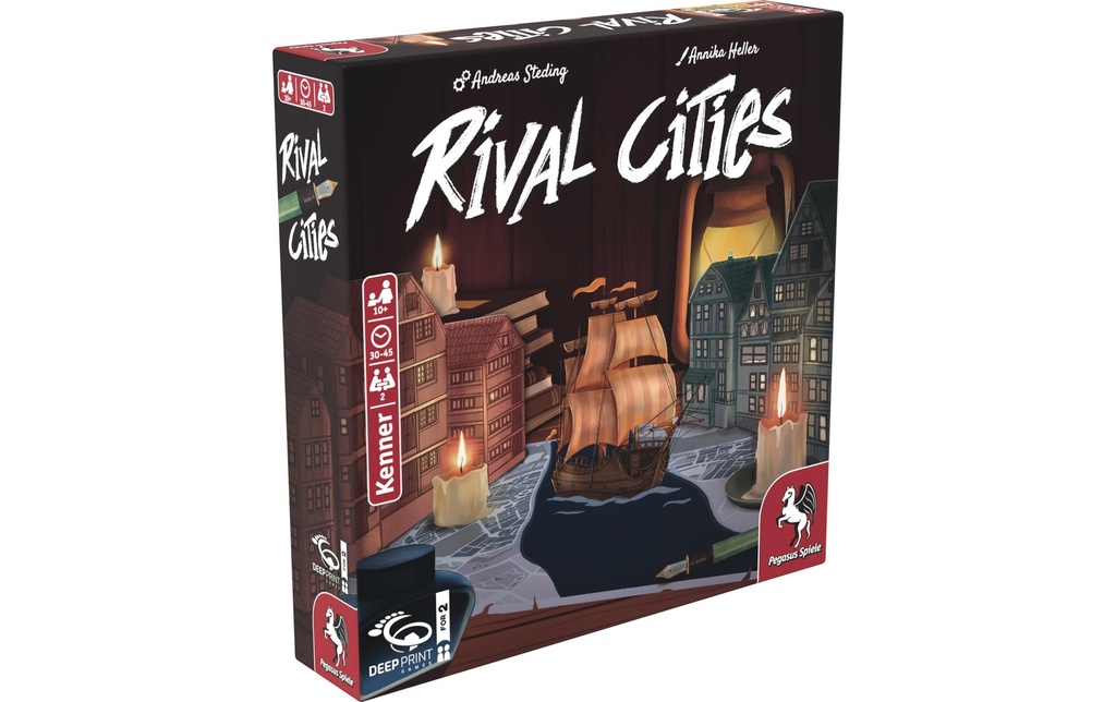 Pegasus Spiele Jeux de connaisseur Rival Cities pour 2 personnes -DE-