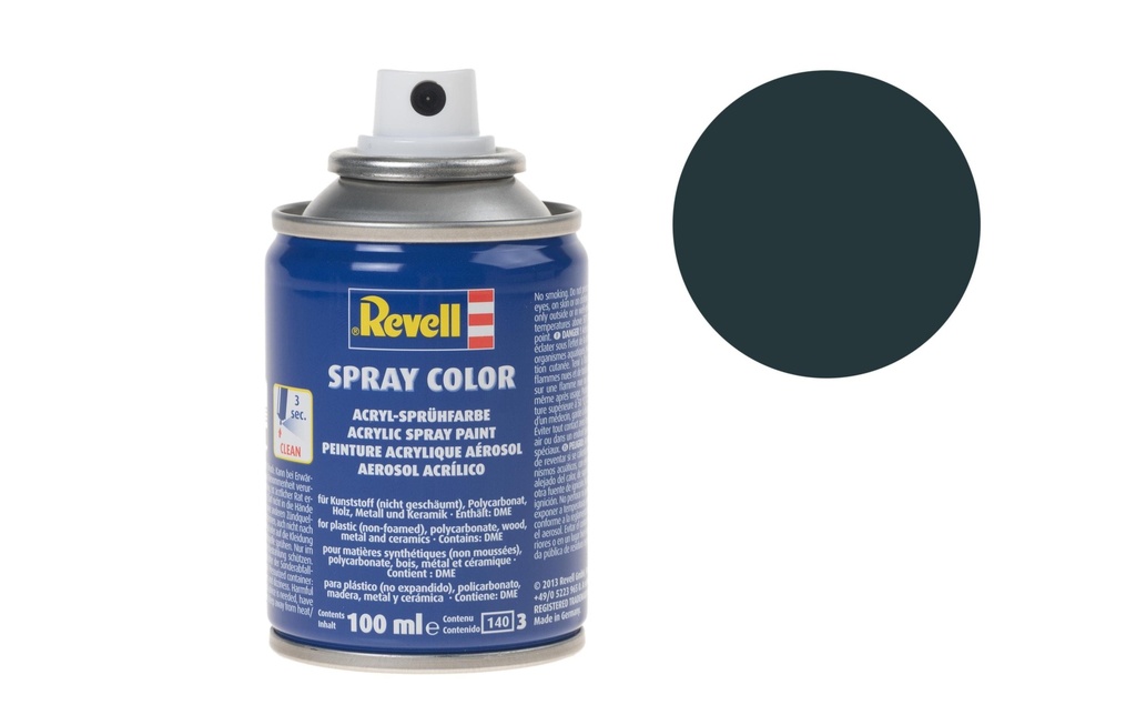 Revell Acrylique en bombe 100 ml Couvrant/mat-Gris foncé