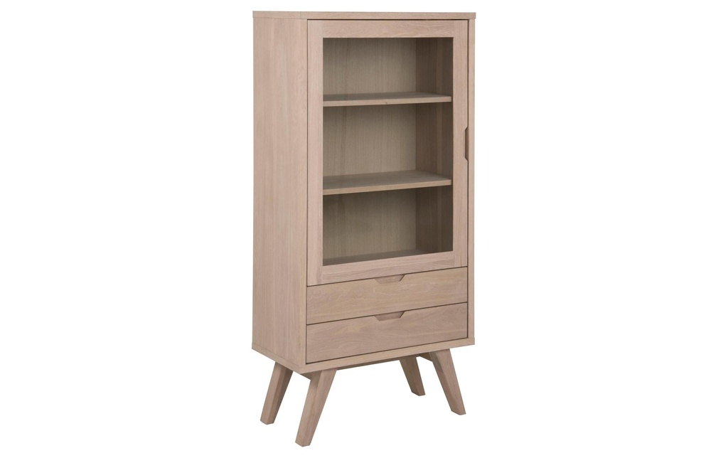 AC Design Vitrine A-Line Marron clair 72 x 36 x 145 cm