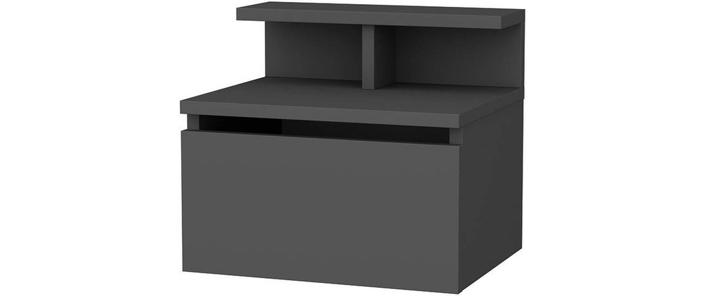 Woody Fashion Table de nuit Alice 39.8 x 35 cm, Noir