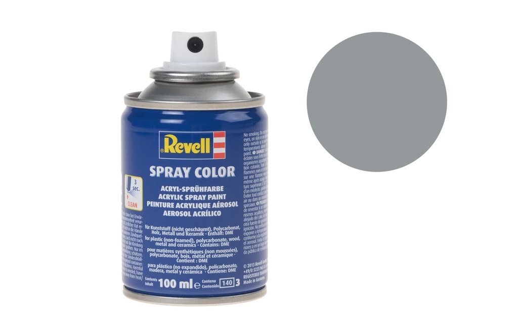 Revell Acrylique en bombe 100 ml Couvrant/mat-Gris clair