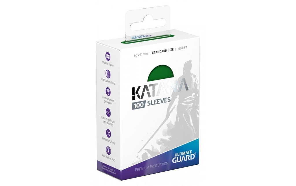 Ultimate Guard Étui à cartes Katana Sleeves taille standard Vert 100