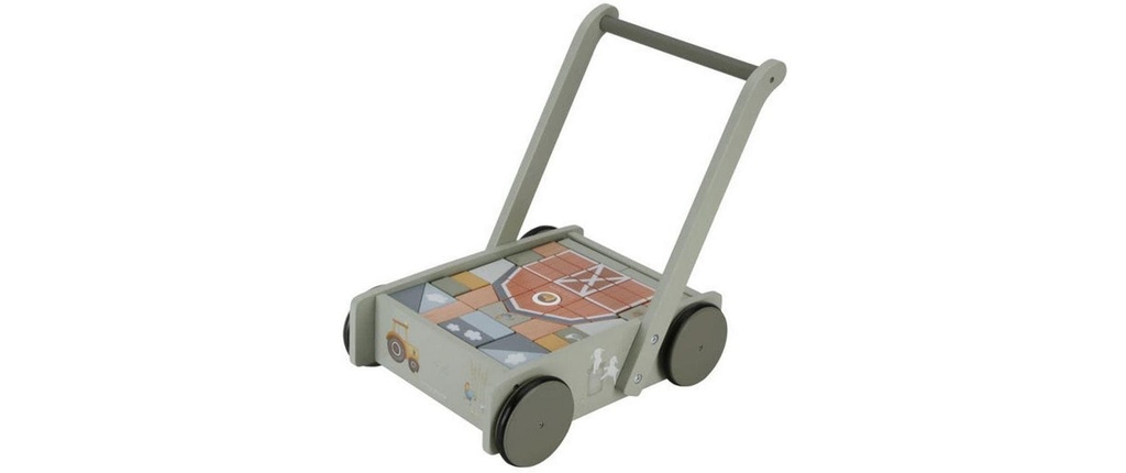 Little Dutch Briques de construction avec chariot Little Farm FSC