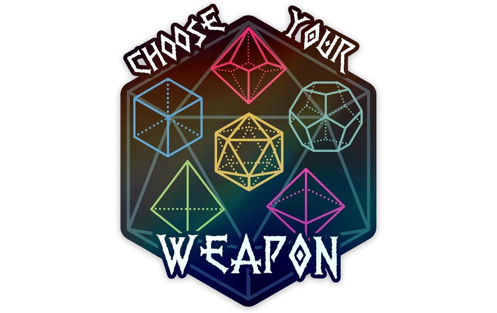 Glass Staff Choose Your Weapon Sticker (Choisis ton arme) Noir