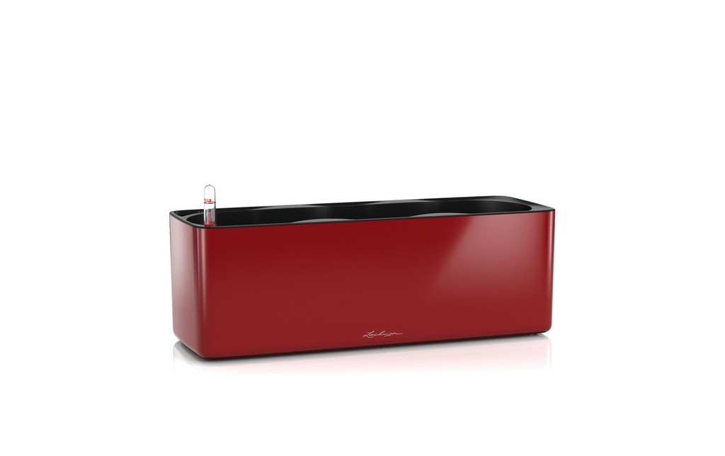 Lechuza Pot de fleur CUBE Glossy Triple Rouge foncé