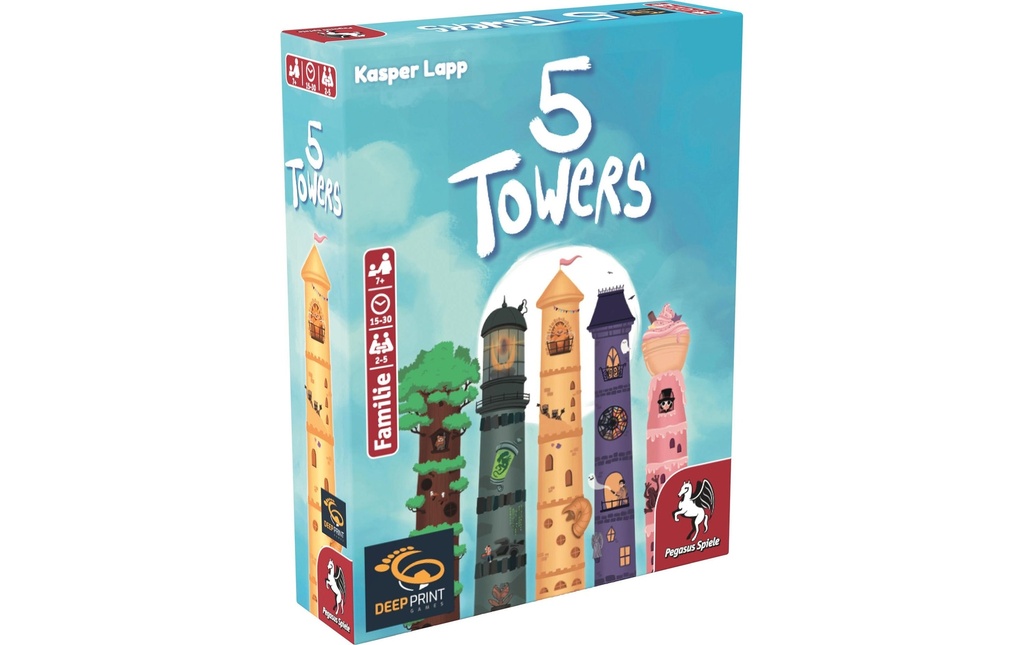 Pegasus Spiele Jeux de cartes 5 Towers -DE-