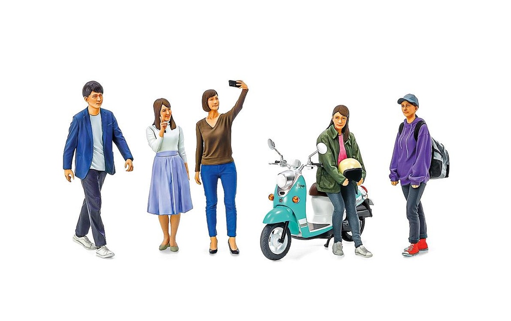 Tamiya Kits de montage Amis du campus, set de figurines II 1:24