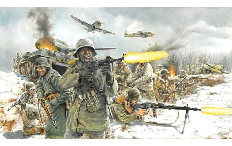 Italeri Kits de montage 1:72 Infanterie allemande (uniforme d'hiver)