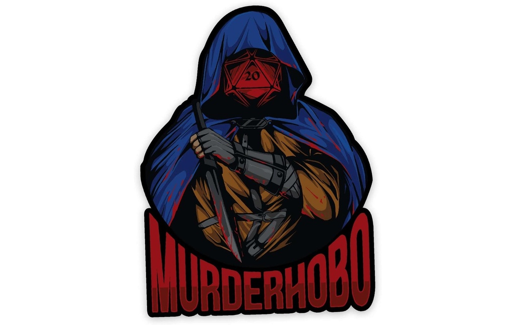 Glass Staff Autocollants Murderhobo Bleu foncé/rouge