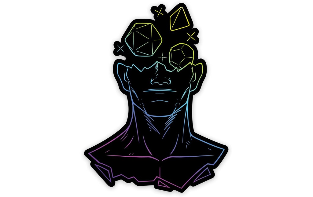 Glass Staff Sticker Tête holographique dans le jeu Noir