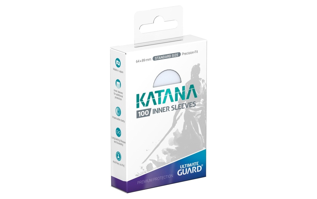 Ultimate Guard Étui à cartes Katana Inner Sleeves Standard Transparent 100