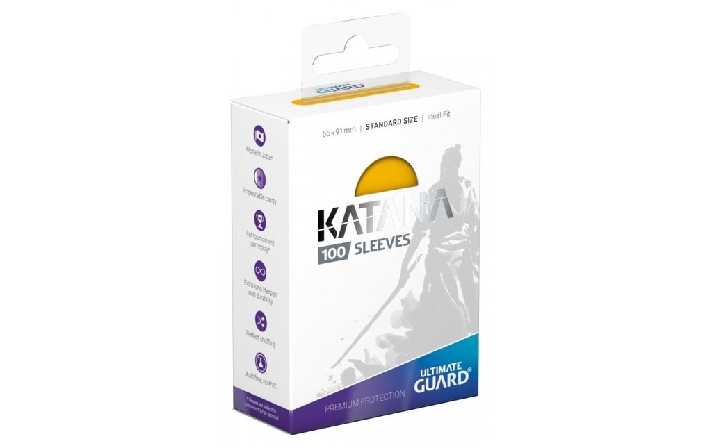 Ultimate Guard Étui à cartes Katana Sleeves taille standard jaune 100