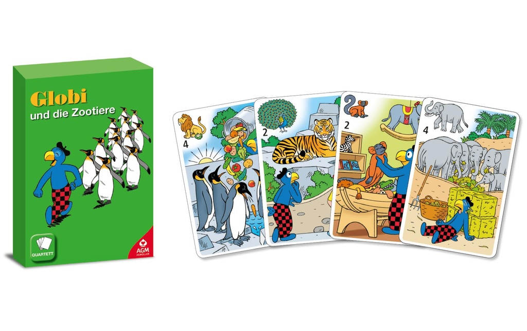 AGM Jeux d’enfant Quartett Globi et les animaux du zoo
