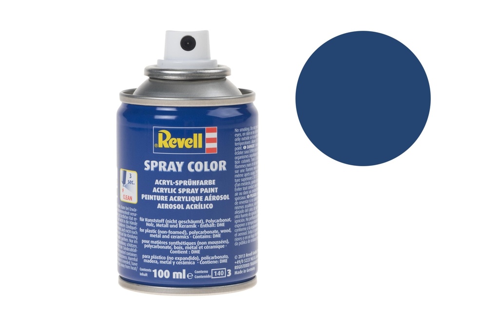 Revell Acrylique en bombe 100 ml Couvrant/mat-Bleu foncé