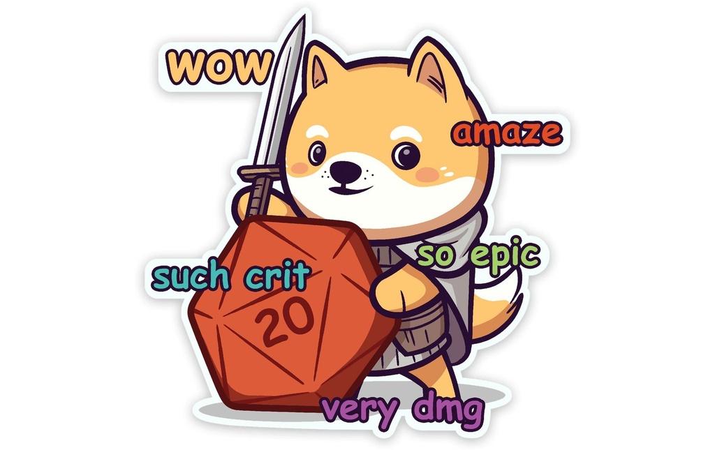 Glass Staff Much Crit Sticker Multicolore