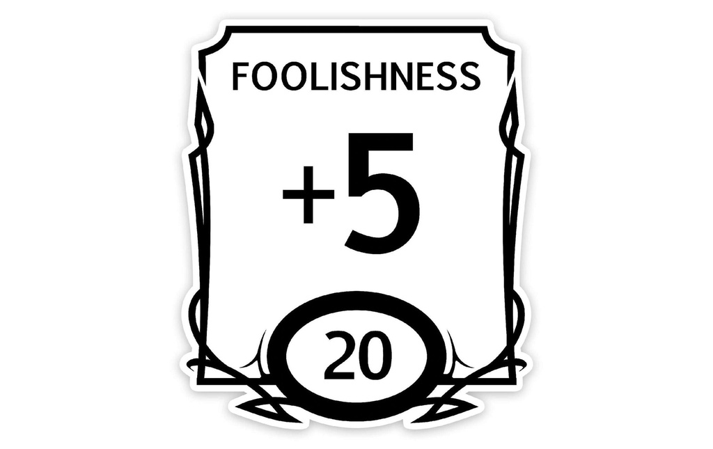 Glass Staff Stat Block Foolishness Sticker noir/blanc