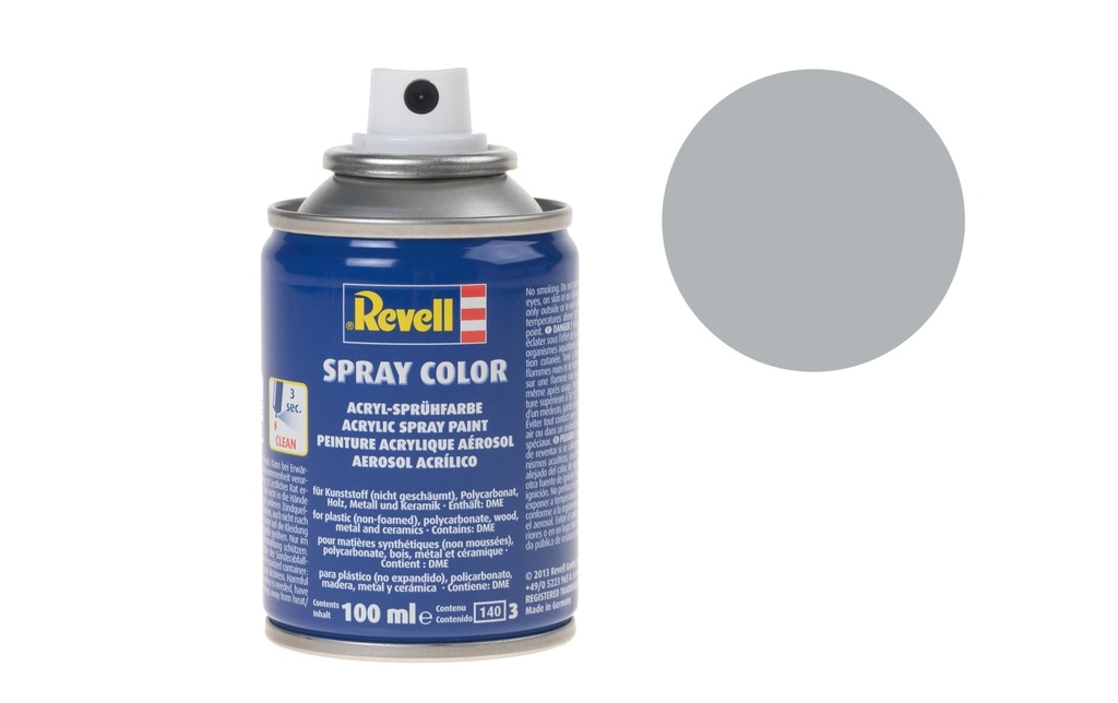 Revell Acrylique en bombe 100 ml métallisé/Couvrant-Argenté