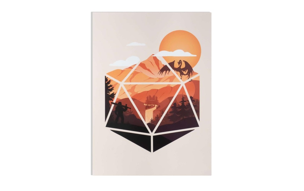 Glass Staff Carte de vœux The D20 Hero Orange