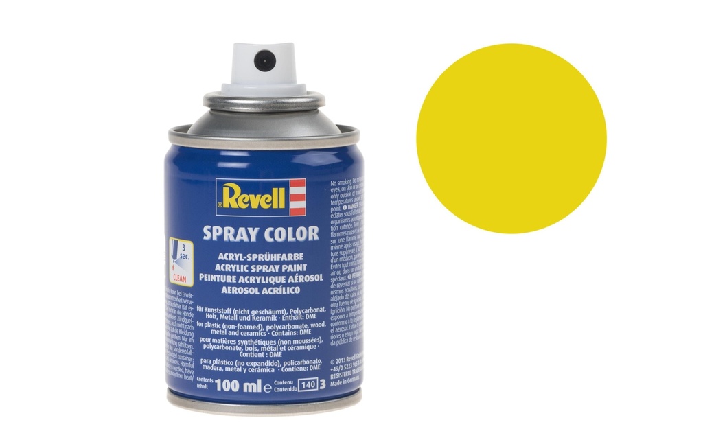 Revell Acrylique en bombe Brillance/Couvrant-Jaune clair