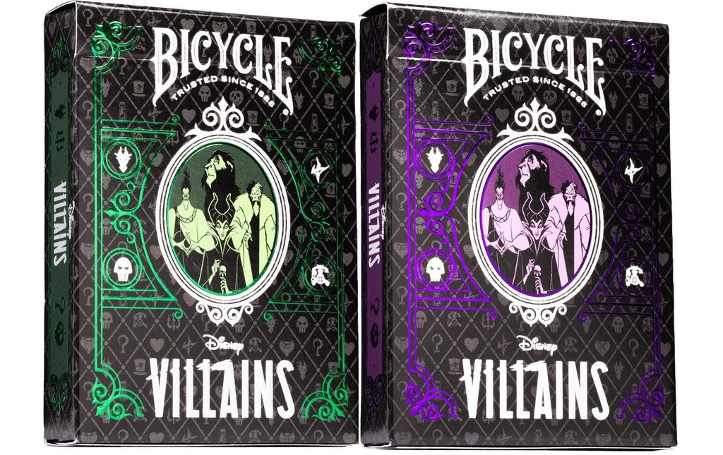 Bicycle Poker Disney 100 - Green / Purple Villain assortis