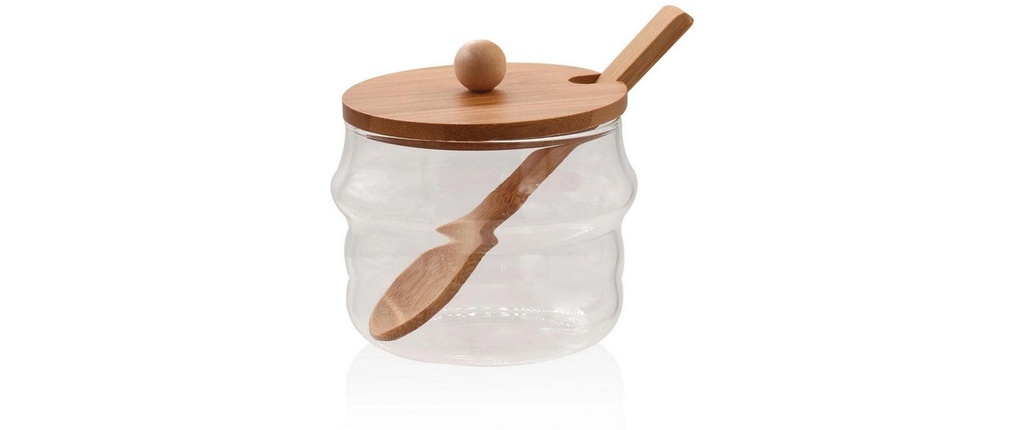 Hermia Bocal à provisions avec couvercle en bambou 0.25 l, Transparent